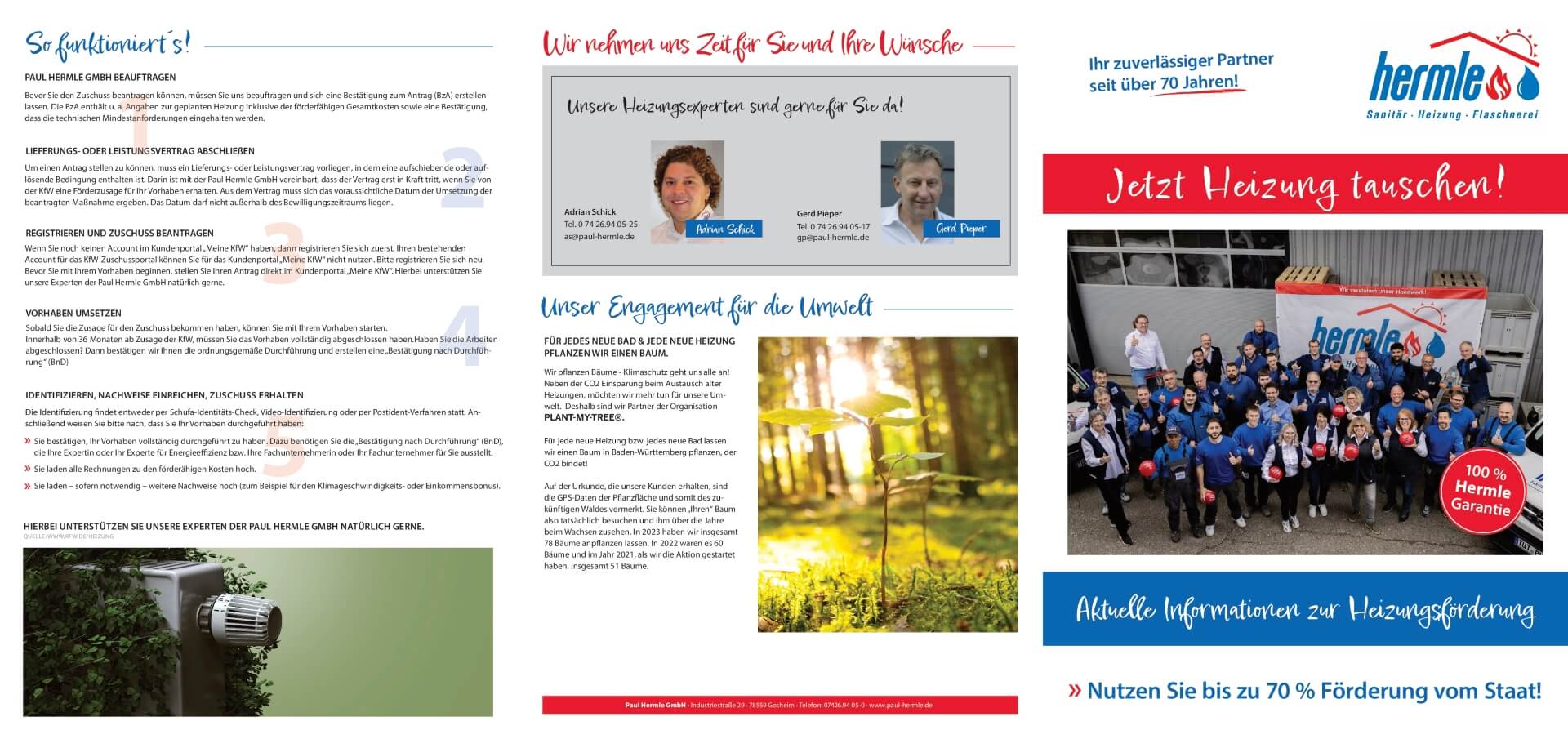Heizungsförderung Flyer Seite 1